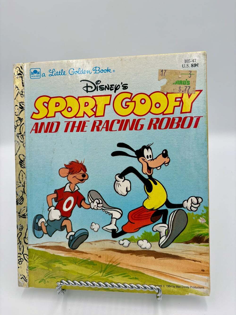 Little Golden Book – Sport Goofy and the Racing Robot – Disney – Vintage Childre